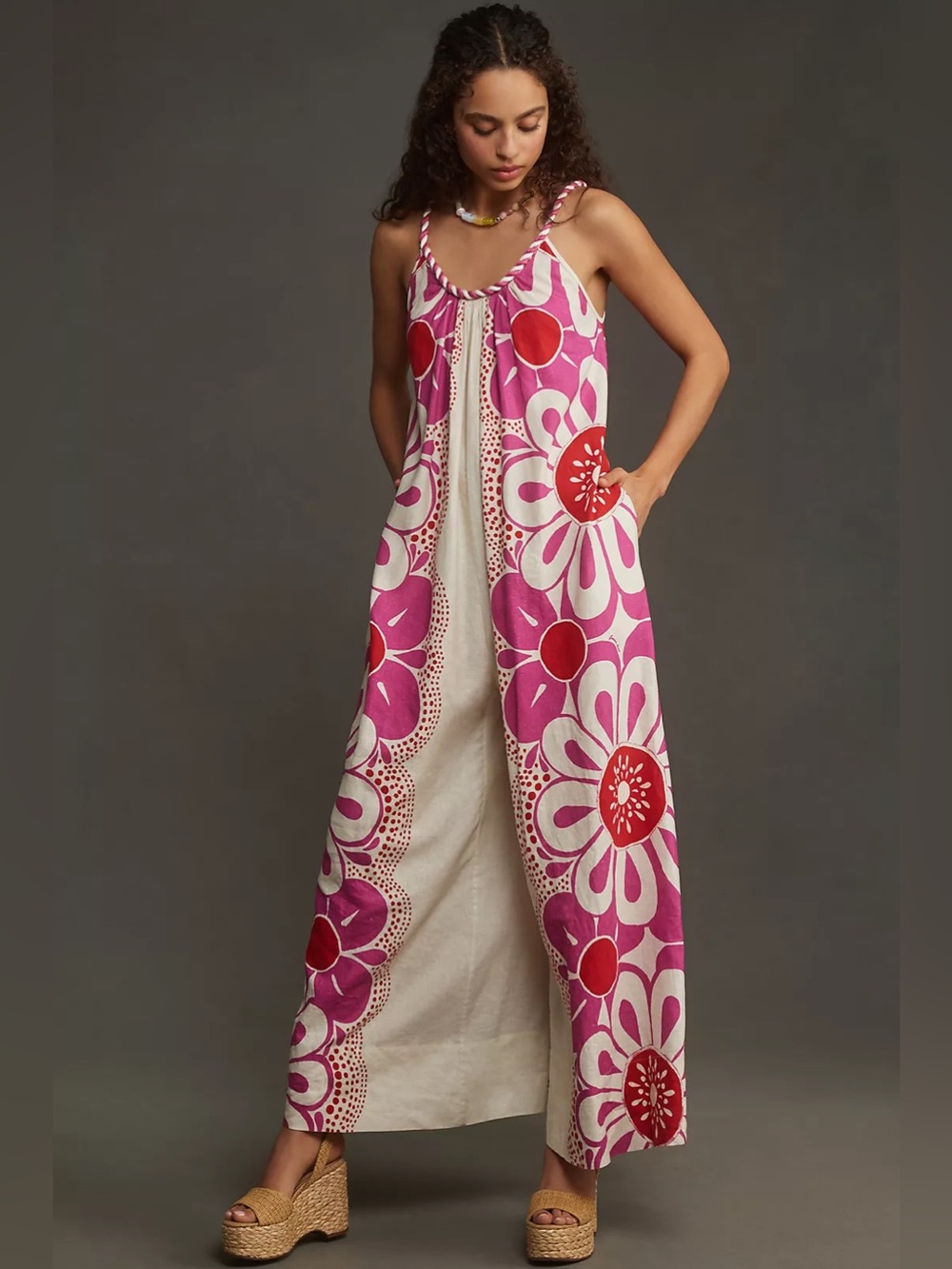 FARM RIO Off-White Maia Lenzing™ Ecovero™
Euroflax™ Jumpsuit Sz X-Small
